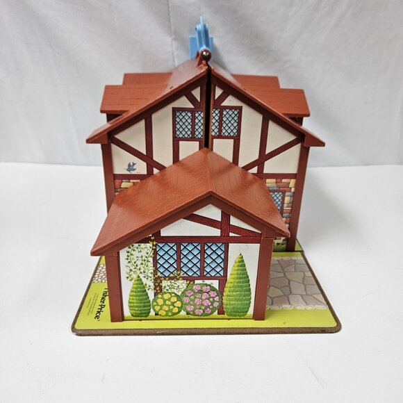 Vintage Fisher-Price Little People #952 Tudor Family Playhouse House Lot - Picture 9 of 9